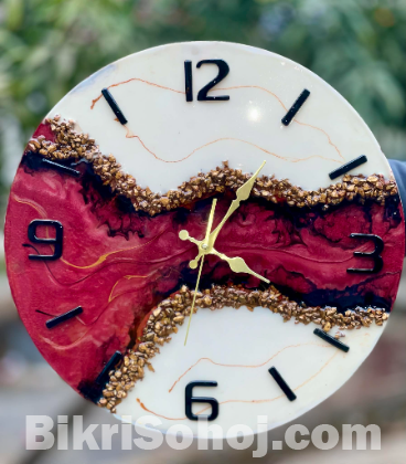 Epoxy resin clock